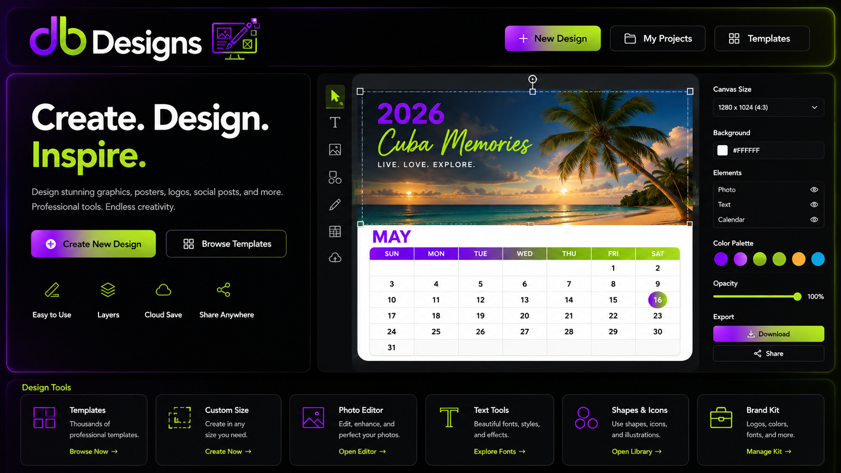 db Designs Screen